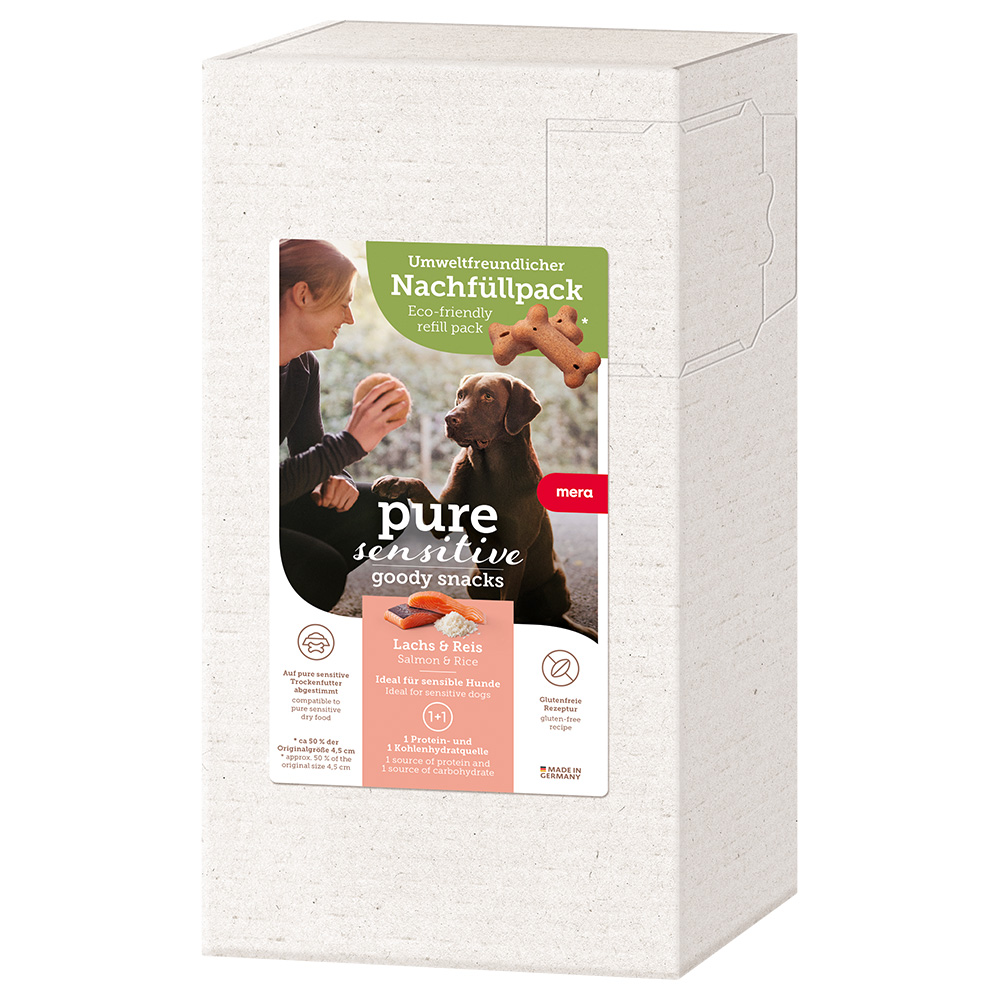 mera pure sensitive Goody Snacks - 500 g Nachfüllpack Lachs & Reis von mera