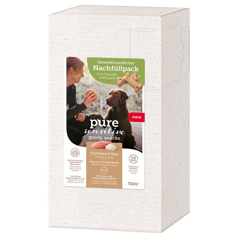 mera pure sensitive Goody Snacks - 500 g Nachfüllpack Truthahn & Reis von mera