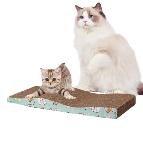 Katzen-Kratzbrett aus Pappe, doppelseitiges Katzenkratzbrett-Pad, recycelbarer und wendbarer Katzenkratzer aus Pappe, Katzenkratzmatte aus Pappe, Katzenbett aus Pappe, Haustierschaber von puzzlegame