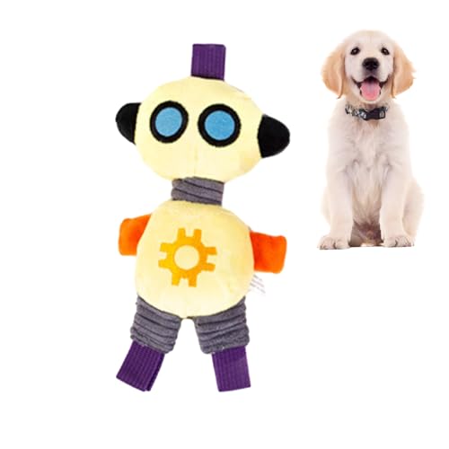 puzzlegame Kauspielzeug für Hunde, Haustier-Plüschspielzeug mit Klang | Hunde-Plüsch-Kauspielzeug mit Geräusch | Wiederverwendbares Roboter-Plüsch-Kauspielzeug, Hunde-Beißspielzeug für kleine, von puzzlegame