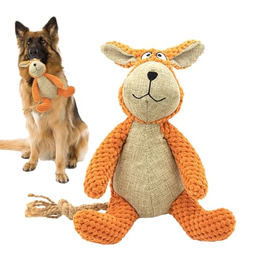 puzzlegame Robustes Kaninchen-Hundespielzeug,Kaninchen-Hundekauspielzeug,Langlebiges Kauspielzeug für Hunde - Niedliches Häschen-Quietsch-Plüsch-Hundespielzeug, mit Plüsch gefülltes Tier, von puzzlegame
