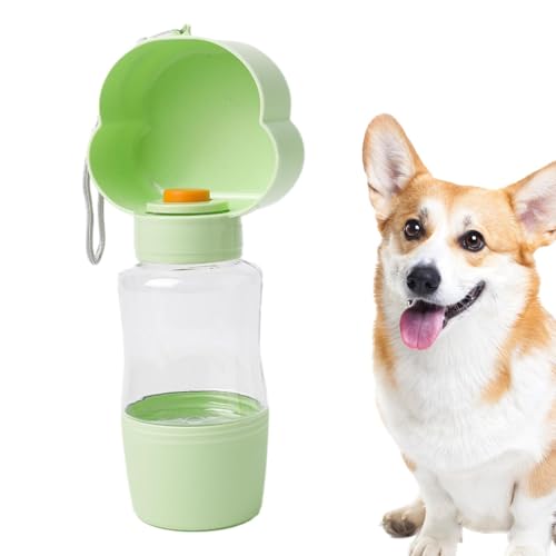 puzzlegame Tragbare Hundewasserflasche | 400 ml Outdoor-Wasserflasche und Futterbehälter für Hunde - Outdoor-Futterspender für Reisen, Spaziergänge, Picknicken, Camping, Wandern von puzzlegame