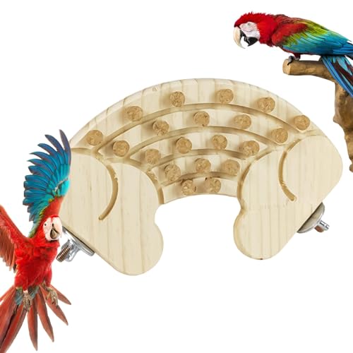 puzzlegame Vogelsitzständer,Vogelsitzstangen für Papageien,Vogelsitzstangen, Papageienständer mit Kork - Conures Gym Cage Zubehör, interaktives Vogel-Papageienspielzeug mit Kork für Nymphensittiche, von puzzlegame