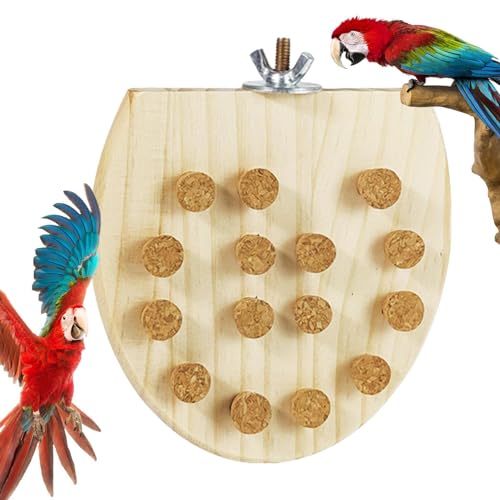 puzzlegame Vogelsitzstangen für Papageien,Vogelsitzstangen für Käfige | Vogelsitzplattform Vogelpapageienspielzeug | Conures Gym Cage Zubehör, interaktives Vogel-Papageienspielzeug mit Kork für von puzzlegame