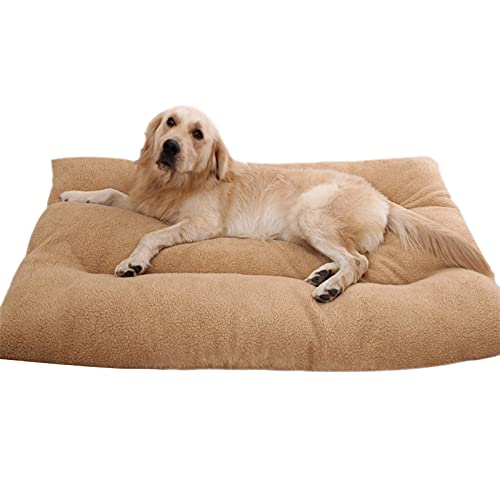 qing yun Orthopädisches Hundebett, Fleece-Kissen, abnehmbare und waschbare Hundematratze, Plüsch, warme Haustier-Sofa-Matte für mittelgroße und große Haustiere, Hunde und Katzen (L 100 x 60 cm) von qing yun