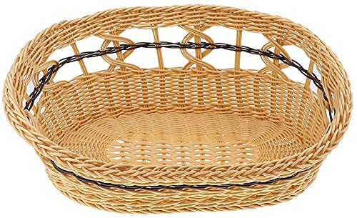 qiuqiu Backbayia Maison de Chat en Rotin Bacs de Rangement Pour Chiot Chien Petits Animaux-L von qiuqiu