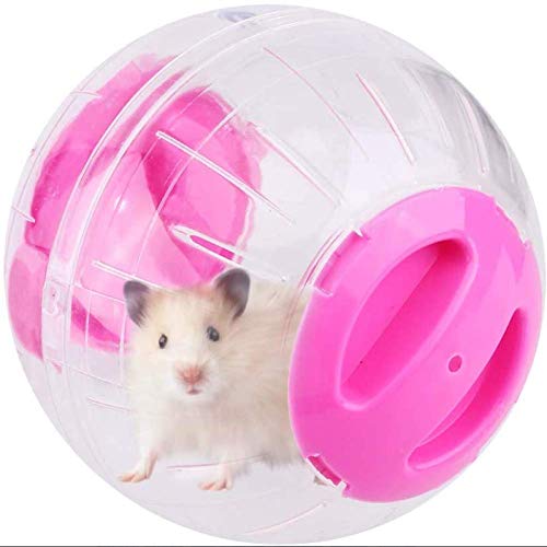 qiuqiu Hamster Gymnastikball Kunststoff Kleintiere Laufball Hamster Rennmaus Maus Ratte Übungsspielzeug Haustier Joggen Spielzeug 12 cm 2 Farben von qiuqiu