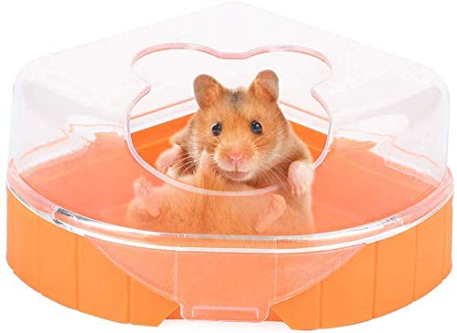 qiuqiu Hamster Sand Badezimmer Kunststoff Kleine Haustier Sand Bad Behälter Hamster Sandkasten Sauna Zimmer Toilette Badewanne Mit Schaufel Für Chinchilla Golden Bears von qiuqiu