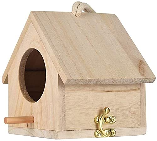 qiuqiu Hölzernes Hängendes Vogelhaus Großes Vogelkasten-Vogelnest Für Den Garten Vogel-Nistkasten-Gartendekorationen von qiuqiu