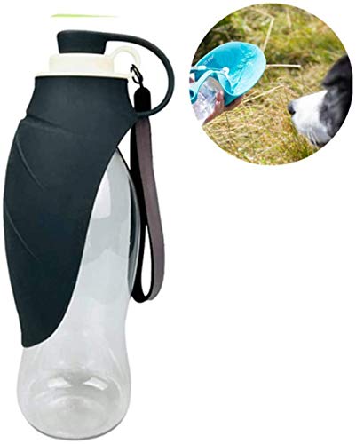 qiuqiu Hund Trinkflasche Hund Trinkflasche Haustier Reise Wasserflasche Hund Reisezubehör Hund Wasserflasche Mit Schüssel Auslaufsichere Hund Trinkflasche von qiuqiu