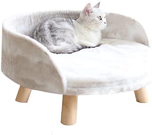 qiuqiu Schlafsofa Für Hund Und Katze - Ultra Weich - Herausnehmbar - Modern - Holz - Kleiner Sitz-35 * 30cm von qiuqiu