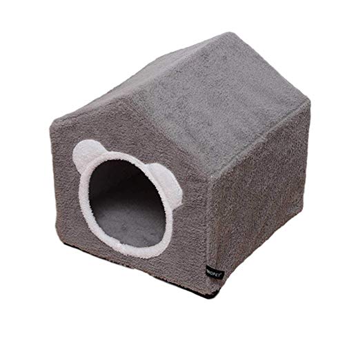 qiuqiu Tragbares Katzenbett, Cat Small Dog Gemütliche Versteckhöhle Im Innen- Und Außenbereich, Faltbarer Und Abnehmbarer Katzenstreu, Herausnehmbares Und Waschbares Universal Pet Cat House von qiuqiu