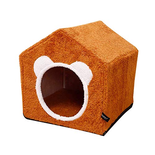 qiuqiu Tragbares Katzenbett, Cat Small Dog Gemütliche Versteckhöhle Im Innen- Und Außenbereich, Faltbarer Und Abnehmbarer Katzenstreu, Herausnehmbares Und Waschbares Universal Pet Cat House von qiuqiu