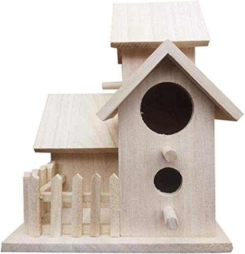 qiuqiu Vogelhaus Aus Holz, Vogelhäuschen Im Freien, Blaue Vögel, Küken, Dekorative Anhänger Für Innen Und Heim. von qiuqiu