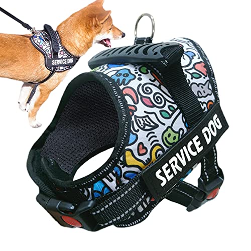 Großes Hundegeschirr – Haustier-Sicherheitsweste mit Leine, atmungsaktiv, einfach zu tragen, Werkzeug für Hunde- und Katzen-Training, Spazierengehen von qiyifang