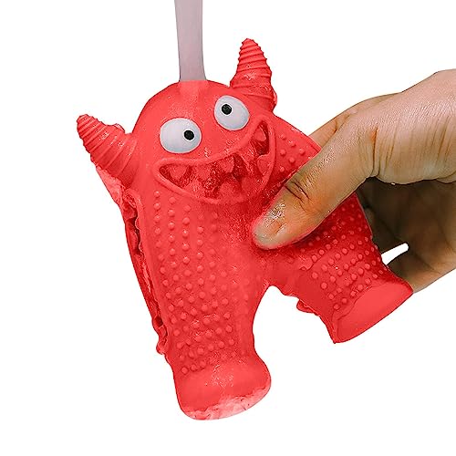 qiyifang Quietschendes Hundespielzeug – Kreatives Quietschspielzeug für Hunde, interaktives Hundespielzeug, aus Silikon für gesunde Zähne, Hundespielzeug für die Zahnreinigung des Hundes von qiyifang