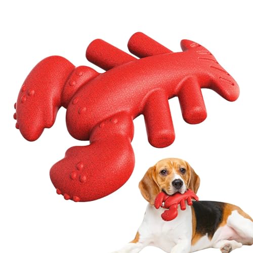 qiyifang Unzerstörbares Spielzeug für große Hunde, Zahnspielzeug, Kauspielzeug für Hunde – Hummerform, interaktives Hundespielzeug für Training und Unterhaltung, Haustierspielzeug für mittelgroße und von qiyifang