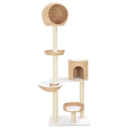 qohoio Katzen-Kratzbaum Sisal Katzenkratzbaum Cat Tree Katzen Kratzbaum Katzen ZubehöR Indoor Seegras - 170734 von qohoio