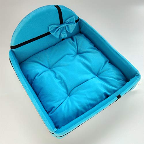 qunxun Hund Kennel Nest Katze Kennel Pet Liefert Hund Bett Haustier Nest Kann Demontiert Werden. Groß (50 x 40cm) Blau. von qunxun