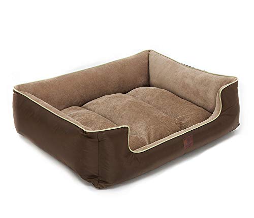 qunxun Wasserdicht, Abnehmbar Und Waschbar, Universell Für Alle Jahreszeiten, Hundebett, Matte, Katzenstreu, Haustierstreu L: 80x65cm Kaffee + Beige von qunxun