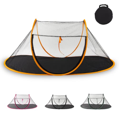 Katzengehege für den Außenbereich, tragbares Katzenzelt für Bartdrachen, Hunde und Kleintiere, Katzen-Outdoor-Zelt mit faltbarer Tasche (orange) von realife