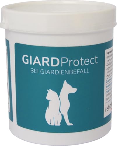 GiardProtect Pulver 140 g für Hunde & Katzen: Unterstützung bei Giardienbelastung, Mit Weizenkeim, Ingwer, Zink & Eisen, Einfach dosierbar mit Messlöffel GiardProtect Pulver 140 g für Hunde & Katzen: Unterstützung bei Giardienbelastung, Mit Weizenkeim, Ingwer, Zink & Eisen, Einfach dosierbar mit Messlöffel von reboVet