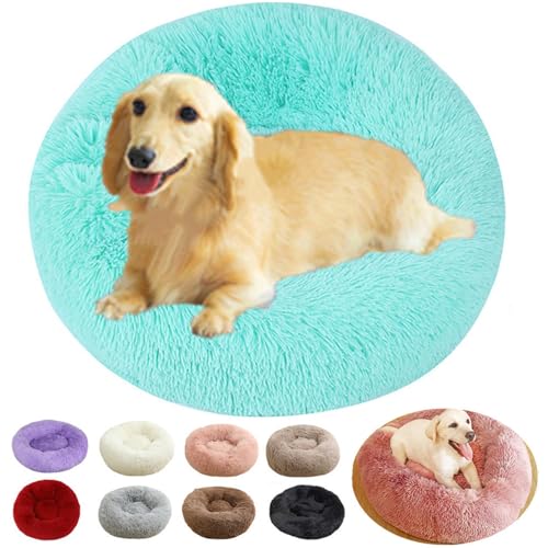 Hundebett Mittelgroße Hunde, Hundekissen Multi Größen Hundekörbchen Donut Hundebetten Waschbar Weich Katzenbett Katzenkissen Flauschig Schlafplätze Möbel für Hunde und Katzen (Hellgrün, 120cm) von rngcpto