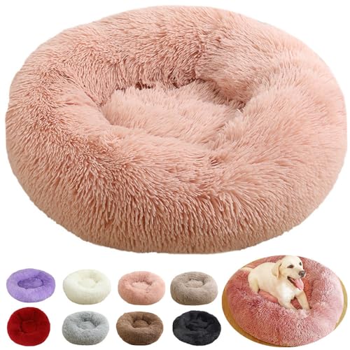 rngcpto Hundekissen Grosse Hunde, Hundebett XXL, Katzenbett Flauschig Katzenkissen Katzenkörbchen Waschbar Weich rutschfeste rutschfeste Warm Plüsch Schlafplätze Möbel für Hunde (Rosa A, 110cm) von rngcpto