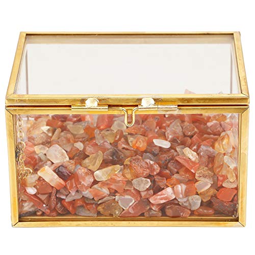 rockcloud Karneol Heilkristall Terrarium Container Desktop Pflanzgefäß für Sukkulenten Luftpflanzen Halter Feengarten Heimdekoration von rockcloud