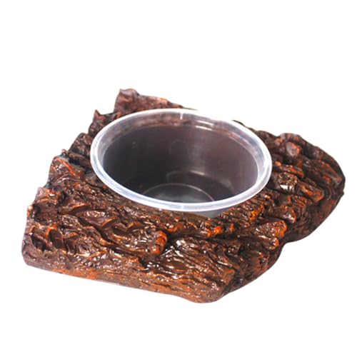 rockible Feeder Dish Amphibien Fütterung Lebensmittel Wasser Schüssel Wasser Dispenser für Einsiedlerkrebse, 1 Schüssel 11x10x3cm von rockible