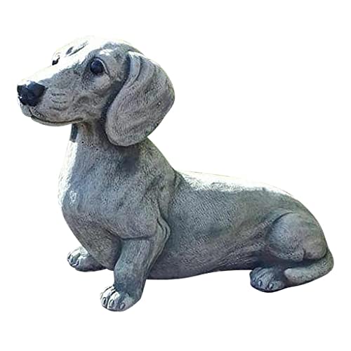 rockible Hundekunstharzfigur für Garten Dekoration, 17 x 8 x 12 cm von rockible