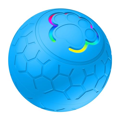 rockible Intelligentes Hundeballspielzeug, rollendes Hundespielzeug, intelligentes bewegliches Hundespielzeug, Ball, Katzenspielzeug für das Spielen im, Blau von rockible