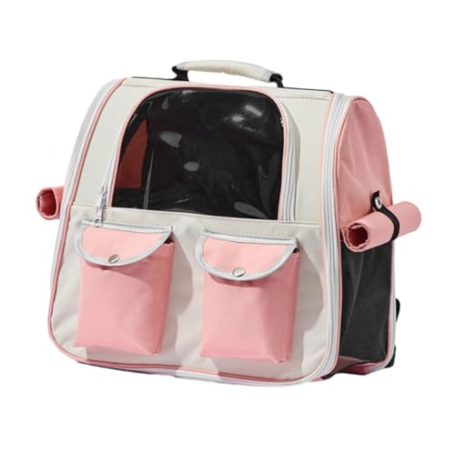 rockible Katze Rucksack Träger Katze Hund Rucksack Tasche Hund Katze Träger Haustier Reiserucksack für Spaziergänge, ROSA von rockible