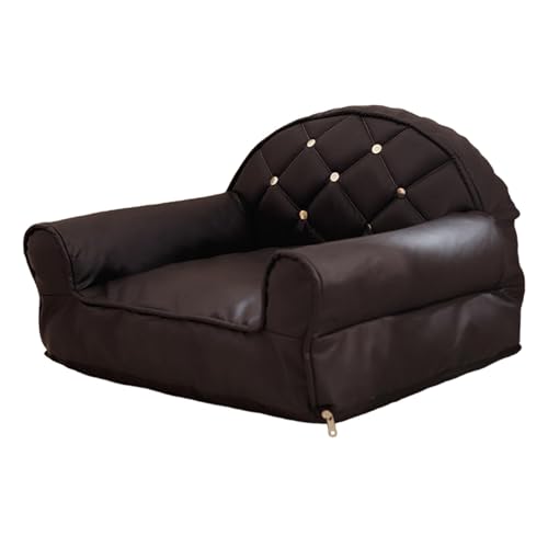 rockible Katzencouch Katzensofa Modisches tragbares Reißverschluss-Design Welpenschlafbett Haustierbett, Schwarz von rockible