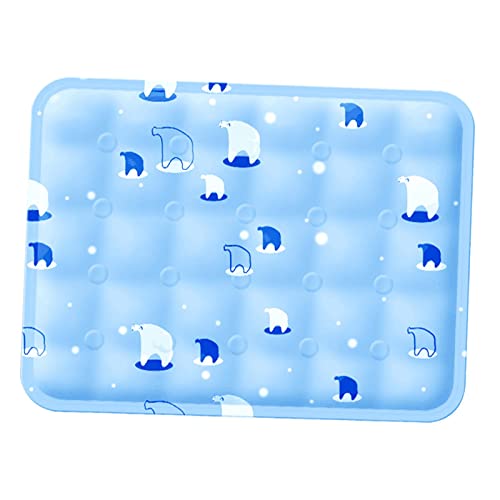 rockible Kühlmatte für Hunde, Hundebett, faltbar, wasserdicht, Bequeme Schlafunterlage für den Garten, Hellblau, 50 cm x 60 cm von rockible