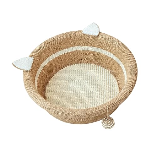 rockible Sisal Katzenbett, Kätzchen Kratzkissen, Schleifkralle, Wohnzimmersofa, Schlafbett, Katzenhaus, Katzenhängematte, 46cmx15cm von rockible