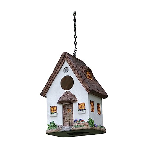 rockible Vogelhaus für Draußen, Kleiner Vogelruheplatz, Einfach Aufzuhängen, Einzigartiger Vogelzuchtkasten, Nistkasten für Finkenhof, Gartenarbeit, G, Weiß von rockible