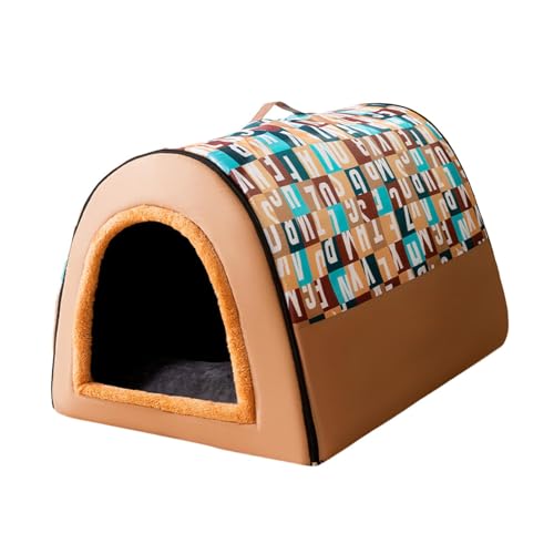 rockible Welpenhöhlen, Hundehütte für den Innenbereich, beruhigend, Heimtierbedarf, warme Winterhütte, waschbares Katzennest, Hundebett für Hunde, Kätzchen, m von rockible