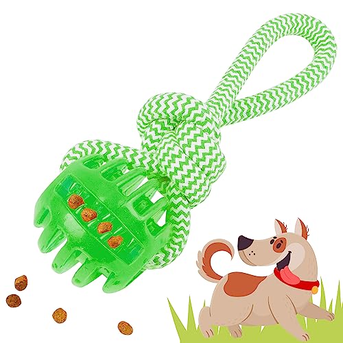 rootsnoot Wurfball mit Seil für Hunde | Zerrspilezug | Hundeseil | Hundeball | Apportierspielzug super stabil | besonder Zahn - schonend | SCHADSTOFF FREI (Wurfball mit Seil Grün) von rootsnoot