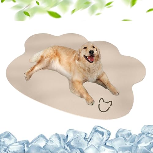 routinfly 2024 Neu Kühlmatte Hund, Kühlmatte für Den Sommer, Hundekühlmatte für Hund & Katze, Selbstkühlende Matte für Haustiere, Summer Pet Ice Pad Abrieb- und Bissfest Natürliche Kühlung (Weiß) von routinfly