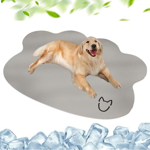 routinfly 2024 Neu Kühlmatte Hund, Kühlmatte für Den Sommer, Hundekühlmatte für Hund & Katze, Selbstkühlende Matte für Haustiere, Summer Pet Ice Pad Abrieb- und Bissfest Natürliche Kühlung (Grau) von routinfly