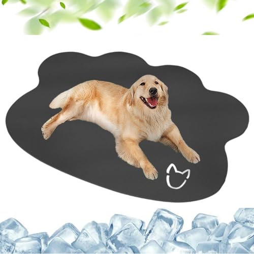 routinfly 2024 Neu Kühlmatte Hund, Kühlmatte für Den Sommer, Hundekühlmatte für Hund & Katze, Selbstkühlende Matte für Haustiere, Summer Pet Ice Pad Abrieb- und Bissfest Natürliche Kühlung (Grau 2) von routinfly