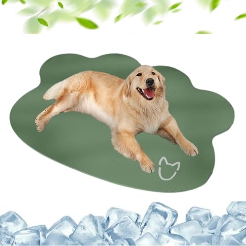 routinfly 2024 Neu Kühlmatte Hund, Kühlmatte für Den Sommer, Hundekühlmatte für Hund & Katze, Selbstkühlende Matte für Haustiere, Summer Pet Ice Pad Abrieb- und Bissfest Natürliche Kühlung (Grün) von routinfly