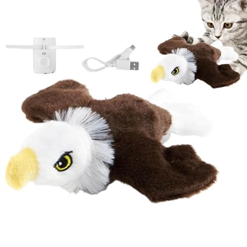 routinfly Interaktives Katzenspielzeug Selbstbeschäftigung, Katzenspielzeug Vogel Flattern, Katzenspielzeug Vogel Spielzeug Katze, Interaktives Katzenspielzeug, Flapping Bird Cat Toy (Adler) von routinfly