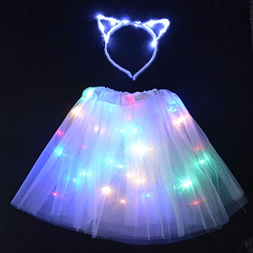 Weihnachten Halloween Kinder Mädchen Prinzessin Tutu Rock Kleidung Party Stirnband Krone Katze Fuchs Anime Kostüm von rrrrr