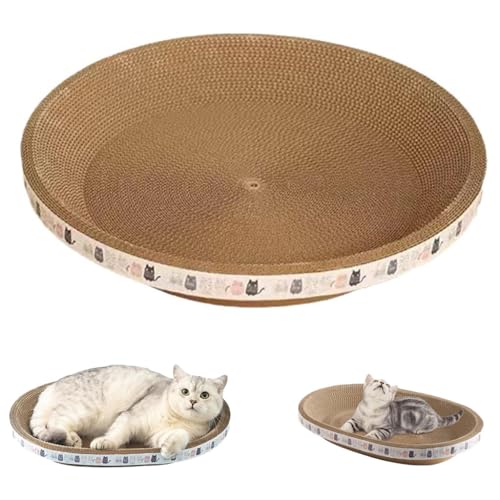 Katzenkratzer, Katzenkratzer Karton, Katzenkratzschüssel, Katzenkratzpad Wellpappe, langlebige Kratzunterlage Lounge Katzenbett für Indoor Katzen Schleifkralle, Katzenliebhaber Geschenk von rujjftsy