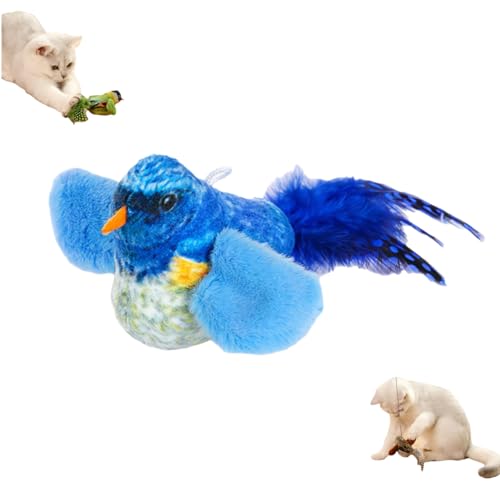 rujjftsy Flappy Chase Katzenspielzeug, Flapping Vogel Katzenspielzeug, Katzenspielzeug Interaktives Zwitschern Vogel Katze Flapping Bird Cat Toy Sound Vogel Spielzeug, Fliegen Interaktive Simulation von rujjftsy