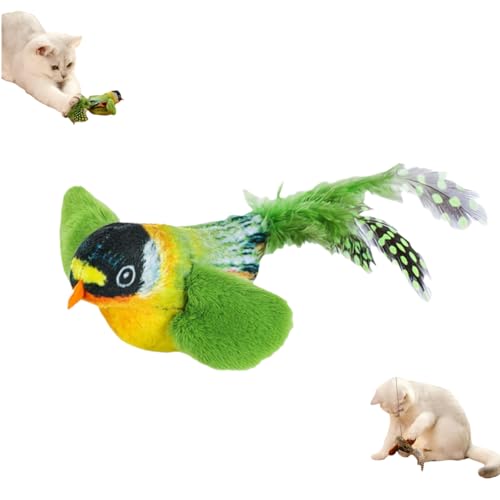 rujjftsy Flappy Chase Katzenspielzeug, Flapping Vogel Katzenspielzeug, Katzenspielzeug Interaktives Zwitschern Vogel Katze Flapping Bird Cat Toy Sound Vogel Spielzeug, Fliegen Interaktive Simulation von rujjftsy