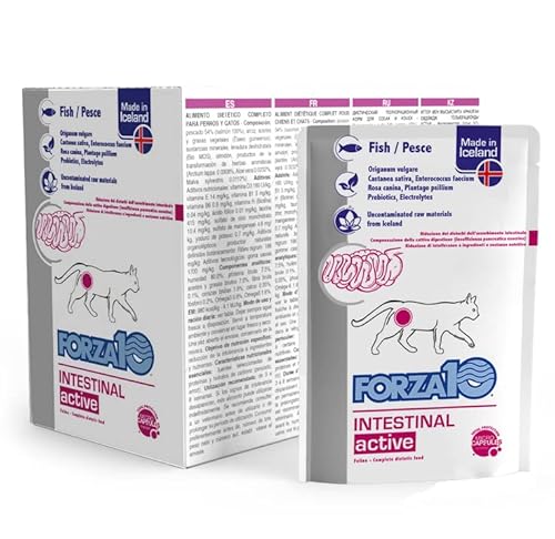 Forza 10 actiwet INTESTINAL Active für Katzen - 12 Beutel 100 Gramm Fisch von sanypet