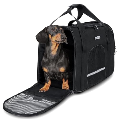 Zagatto Schwarze Hundetransporttasche, Reisetasche für Hunde 44x23x31 cm von sarcia.eu